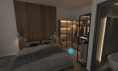 طراحی داخلی ویلا مدرن (طبقه دوم)