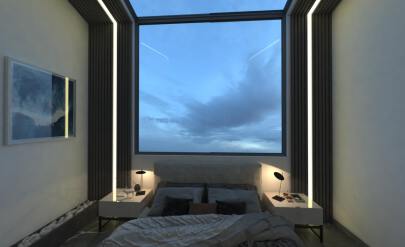 طراحی داخلی ویلا مدرن (طبقه سوم)