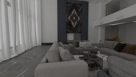 طراحی داخلی ویلا مدرن (طبقه اول)